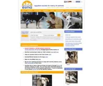 Esmaegypt.org(Egyptian Society for Mercy to Animals) Screenshot