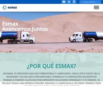 Esmax.cl(Empresa de combustible y lubricantes en Chile) Screenshot