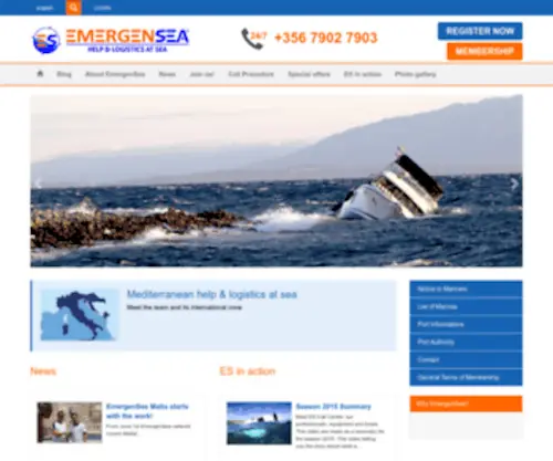 ESMT.com.mt(Emergency help & delivery at sea) Screenshot