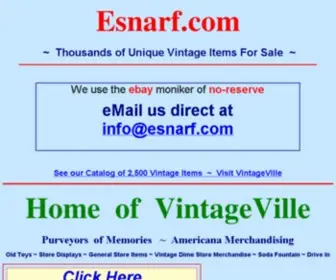 Esnarf.com(Thousands of Unique Vintage Items For Sale) Screenshot