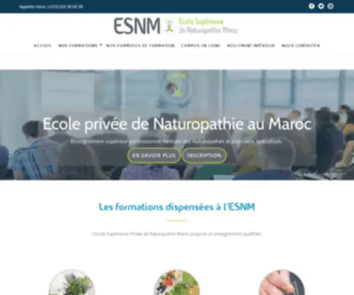 Esnaturopathiemaroc.com(ESNM) Screenshot