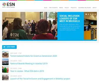 ESN.org(Erasmus Student Network (ESN)) Screenshot