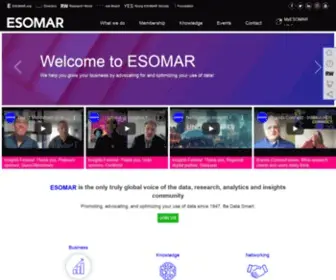 Esomar.com(Global community of the data) Screenshot