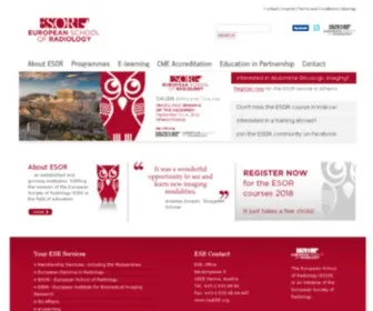 Esor.org(European School of Radiology) Screenshot