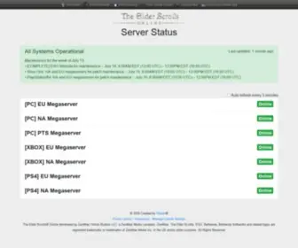 Esoserverstatus.net(ESO Server Status) Screenshot