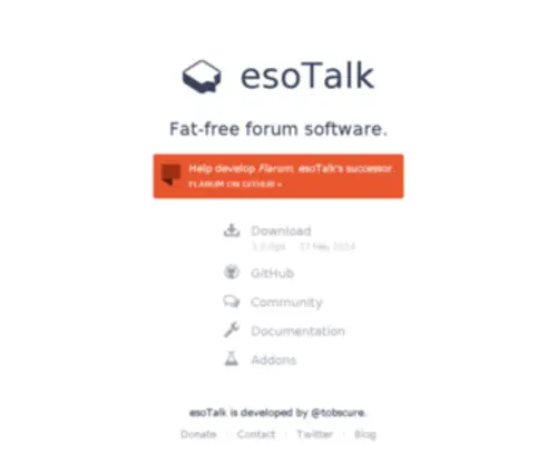 Esotalk.org(Free, Open-Source Forum Software) Screenshot