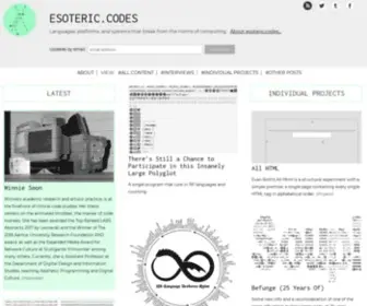 Esoteric.codes(Esolangs) Screenshot
