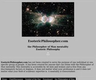 EsotericPhilosopher.com(The Philosopher of Man mentality) Screenshot