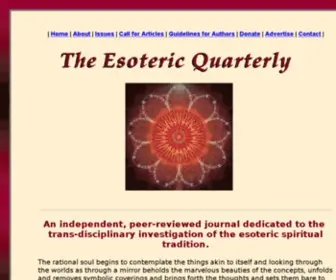 Esotericquarterly.com(The Esoteric Quartely) Screenshot