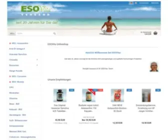 Esovita.de(Natürliche Nahrungsergänzungsmittel in höchster Qualität) Screenshot