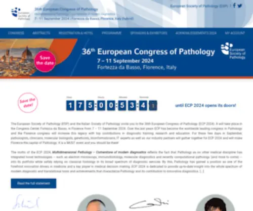 ESP-Congress.org(34th European Congress of Pathology) Screenshot