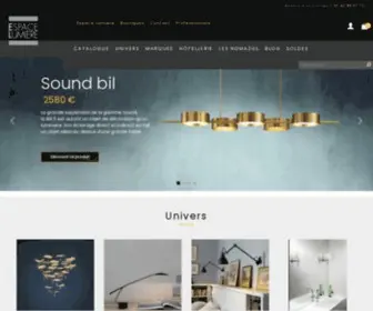 Espace-Lumiere.fr(Vente en ligne de luminaires haut de gamme à Paris) Screenshot