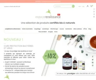 Espace-Renaissance.com(Magasin bio et bien) Screenshot