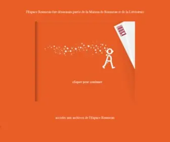 Espace-Rousseau.ch(Espace rousseau geneve jean) Screenshot