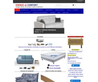 Espaceetconfort.com(ESPACE ET CONFORT Canapé et Literie) Screenshot