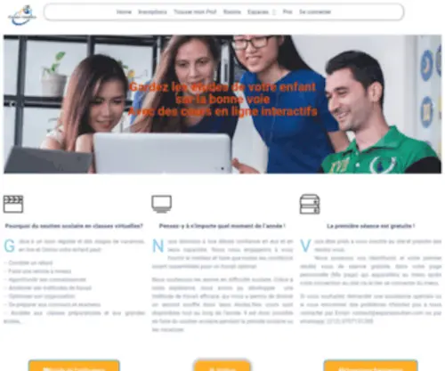 Espacesoutien.com(Soutien scolaire en ligne) Screenshot