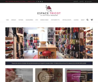 Espacetricot.com(Espace Tricot a modern yarn store in Montreal's Monkland Village area) Screenshot