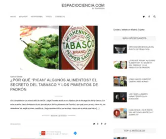 Espaciociencia.com(Ciencia, astronomía, física, matemáticas, química, avances tecnológicos) Screenshot