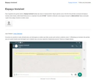 Espacoinvisivel.com(Espaço) Screenshot
