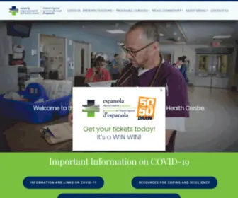 Espanolaregionalhospital.ca(Espanola Regional Hospital and Health Centre) Screenshot