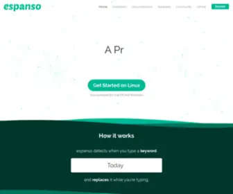 Espanso.org(Cross-platform Text Expander written in Rust Home) Screenshot