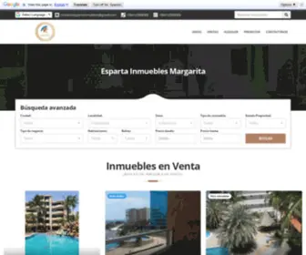 Espartainmuebles.club(Inmobiliaria en Margarita) Screenshot