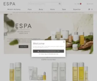 Espaskincare.com(Natural Skincare & Luxury Beauty Products) Screenshot