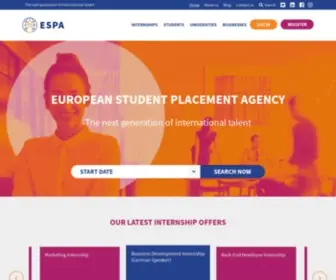 Espauk.com(European Student Placement Agency ESPA) Screenshot