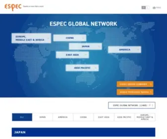 Espec-Global.com(ESPEC GLOBAL NETWORK) Screenshot