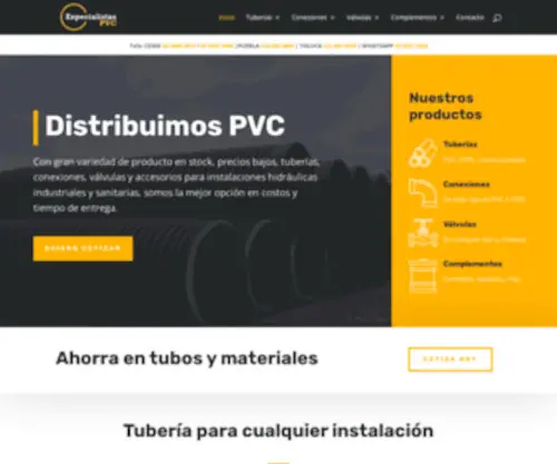 EspecialistaspVc.com(Tuberia PVC) Screenshot