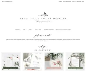 Especiallyyoursdesigns.com(Especially Yours Designs) Screenshot