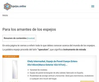 Espejos.online(Tienda de espejos online con las mejores ofertas) Screenshot