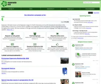 Esperanto-Usa.org(The website of Esperanto) Screenshot