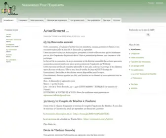 Esperanto-Wallonie.be(Pour votre épanouissement personnel et votre ouverture sur le monde) Screenshot