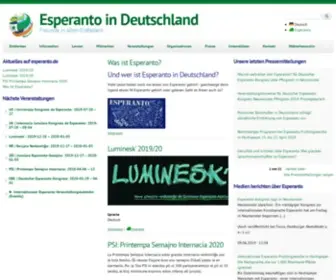 Esperanto.de(Esperanto in Deutschland) Screenshot