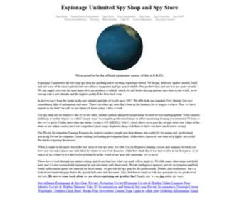 Espionage-Store.com(Espionage Unlimited Spy Shop) Screenshot