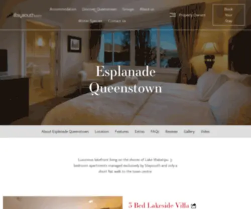 Esplanadequeenstown.com(Queenstown Luxury Accommodation) Screenshot