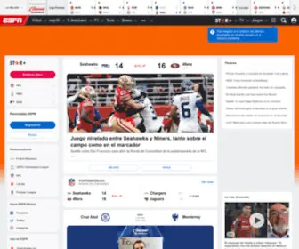 ESPN.com.mx(ESPN México) Screenshot
