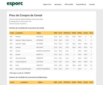 Esporc.com(Esporc S.A. – Fabricació de Pinsos Compostos pel Bestiar Porcí) Screenshot