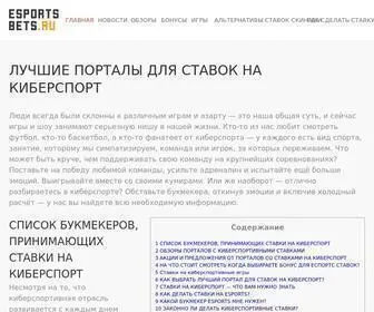 Esportsbets.ru Screenshot