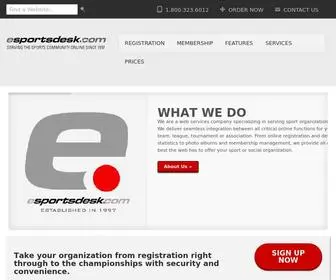 Esportsdesk.com(Sports Administration & Online Registration Tools For All) Screenshot