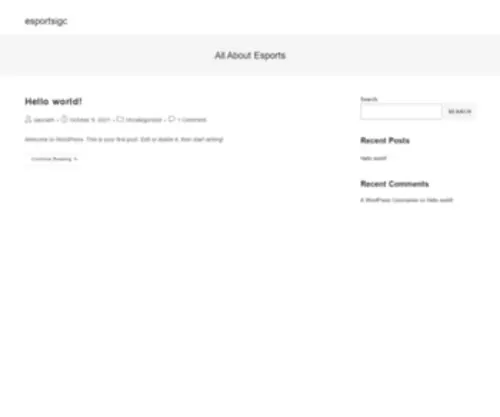 Esportsigc.com(All About Esports) Screenshot