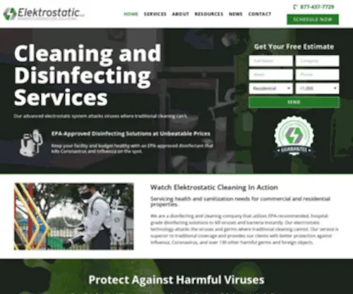 Espray.com(Elektrostatic Advanced Disinfecting Solutions) Screenshot