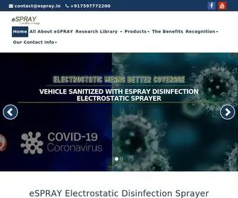 Espray.in(Complete Coverage with eSPRAY Electrostatic Sprayers) Screenshot