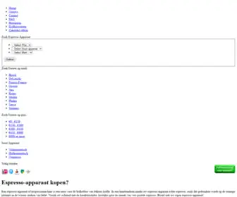 Espresso-Apparaten.com(Een espresso) Screenshot