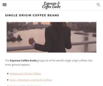 Espressocoffeeguide.com(Single Origin Coffee Beans) Screenshot