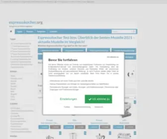 Espressokocher.org(Espressokocher Test 2021) Screenshot