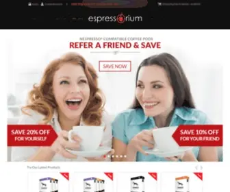 Espressorium.com.au(Coffee Pods & Coffee Capsules) Screenshot