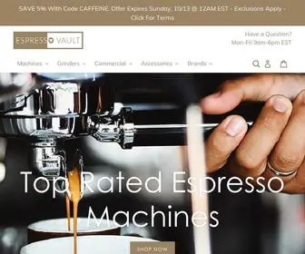 Espressovault.com(#1 Espresso Machine & Coffee Grinder Retailer) Screenshot