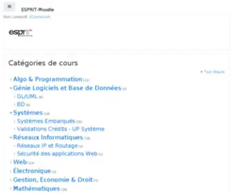 Esprit-Moodle.com(ESPRIT On Line) Screenshot